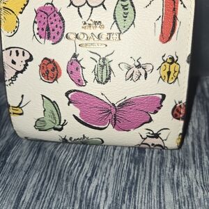 Coach Multicolor Insect Print Wallet